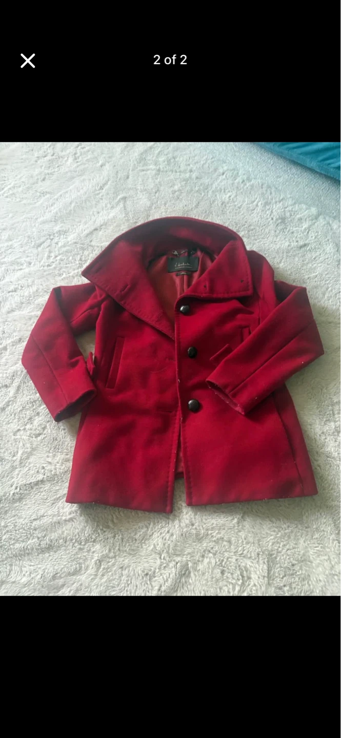 The Babaton "Wool & Cashmere" Red Peacoat - photo 2