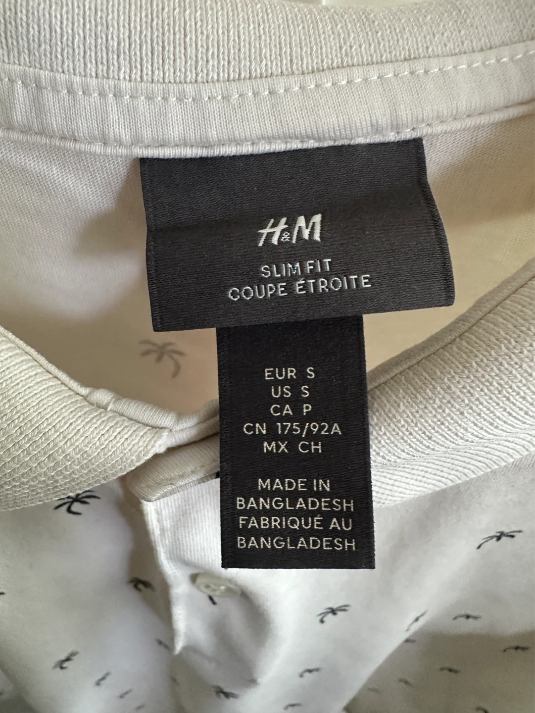H&M Slim Fit Palm Tree Polo Shirt - photo 2