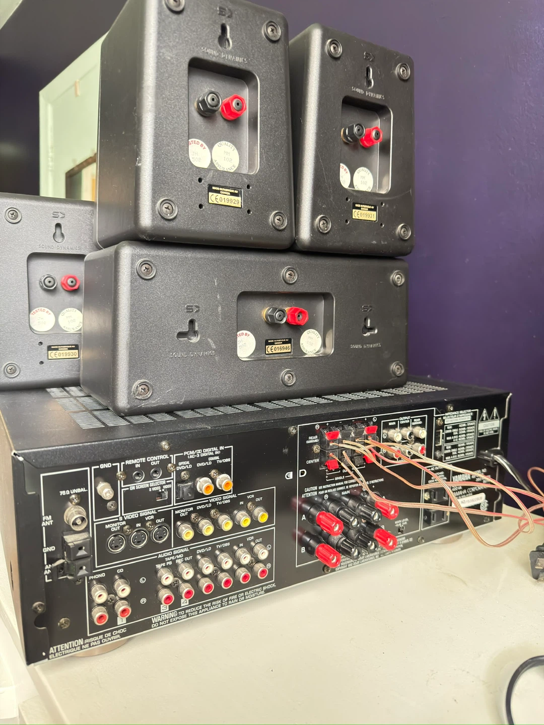 Yamaha RX-V793 Receiver with Sound Dynamics Speakers - photo 4