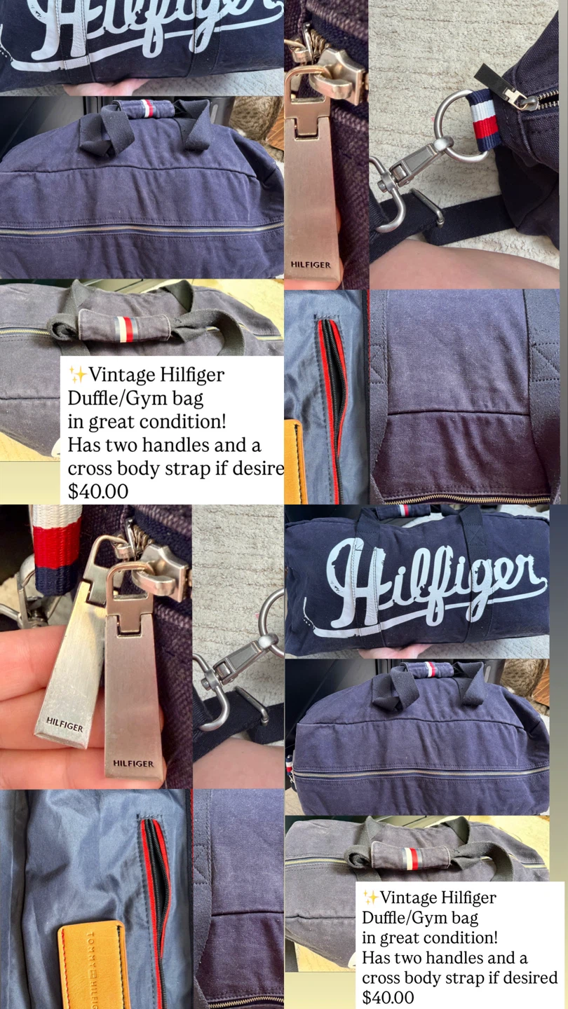 Vintage Tommy Hilfiger Duffel/Gym Bag
