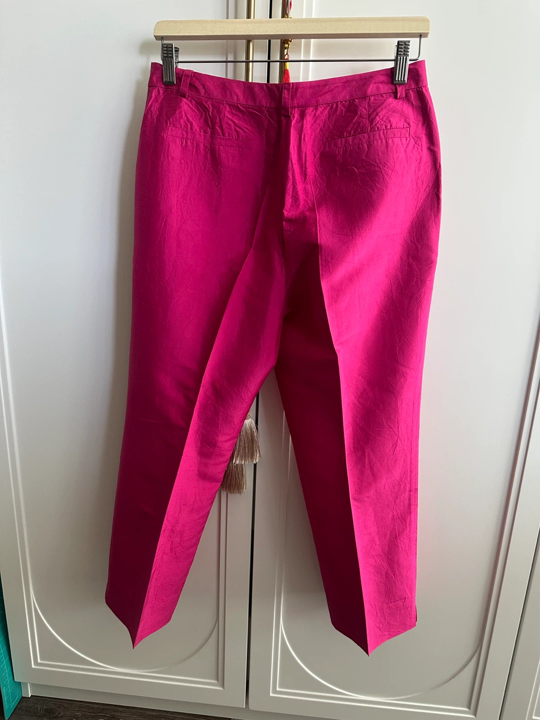 Vintage Ann Taylor Petite Silk Pants - Hot Pink - photo 2