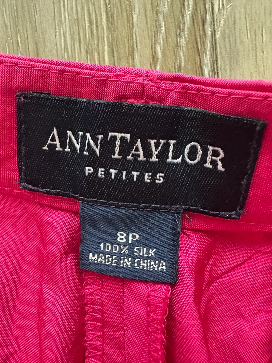 Vintage Ann Taylor Petite Silk Pants - Hot Pink - photo 3