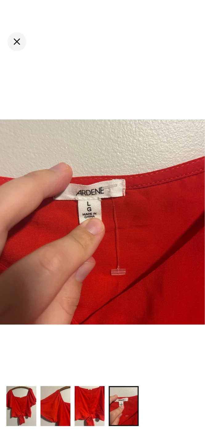 Ardene Red Tie-Front Blouse - photo 4