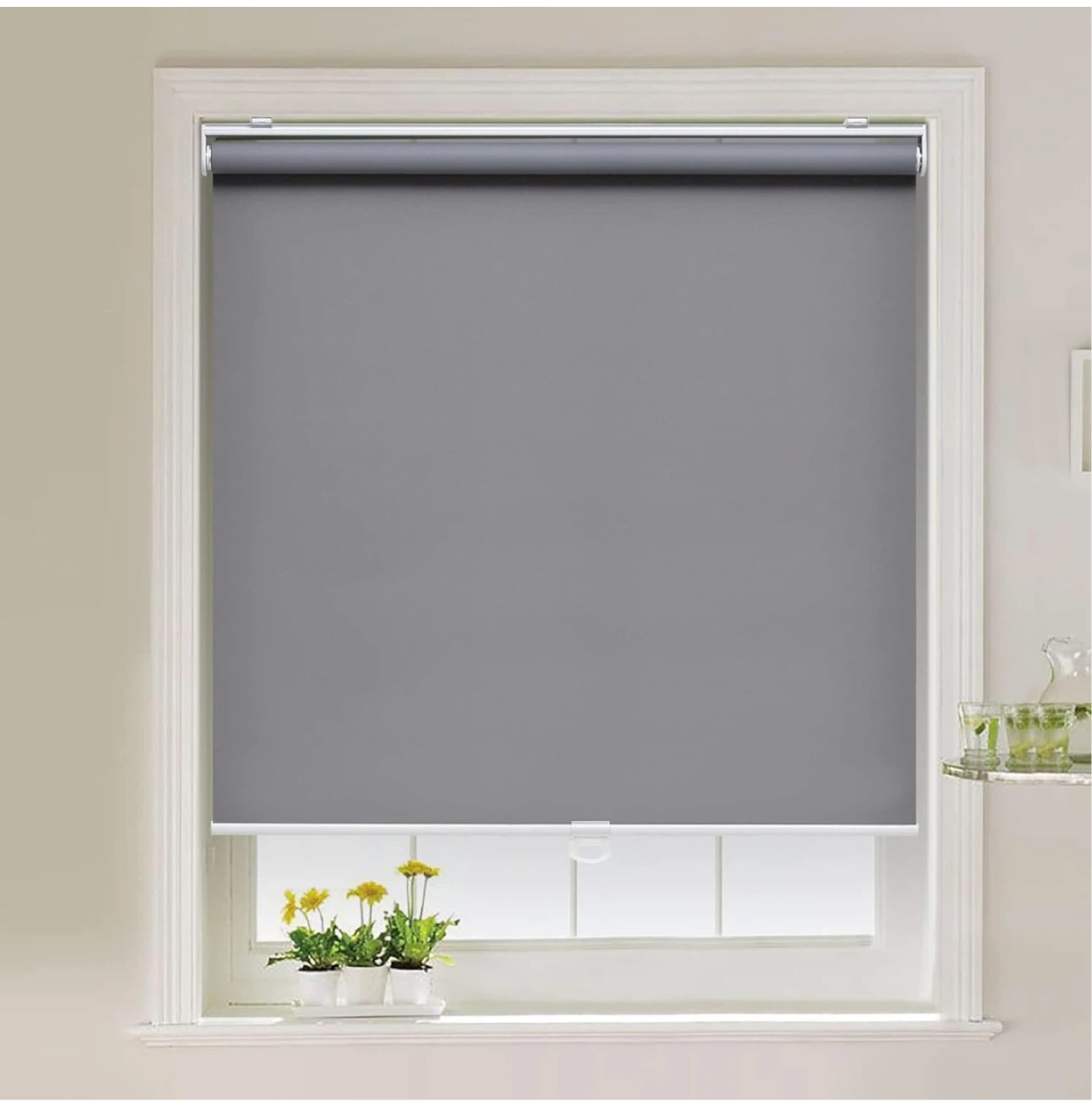 Grey 100% Blackout Roller Shade - photo 2