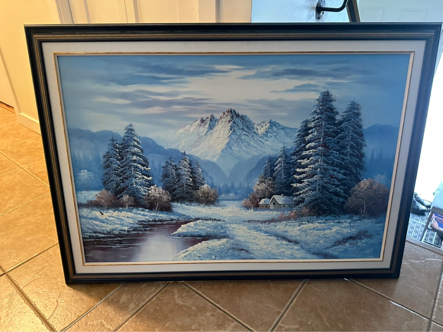Oil Painting - Winter Mountain Landscape