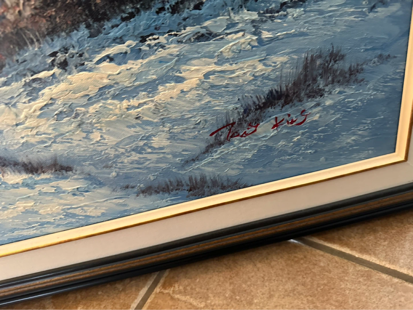 Oil Painting - Winter Mountain Landscape - photo 3