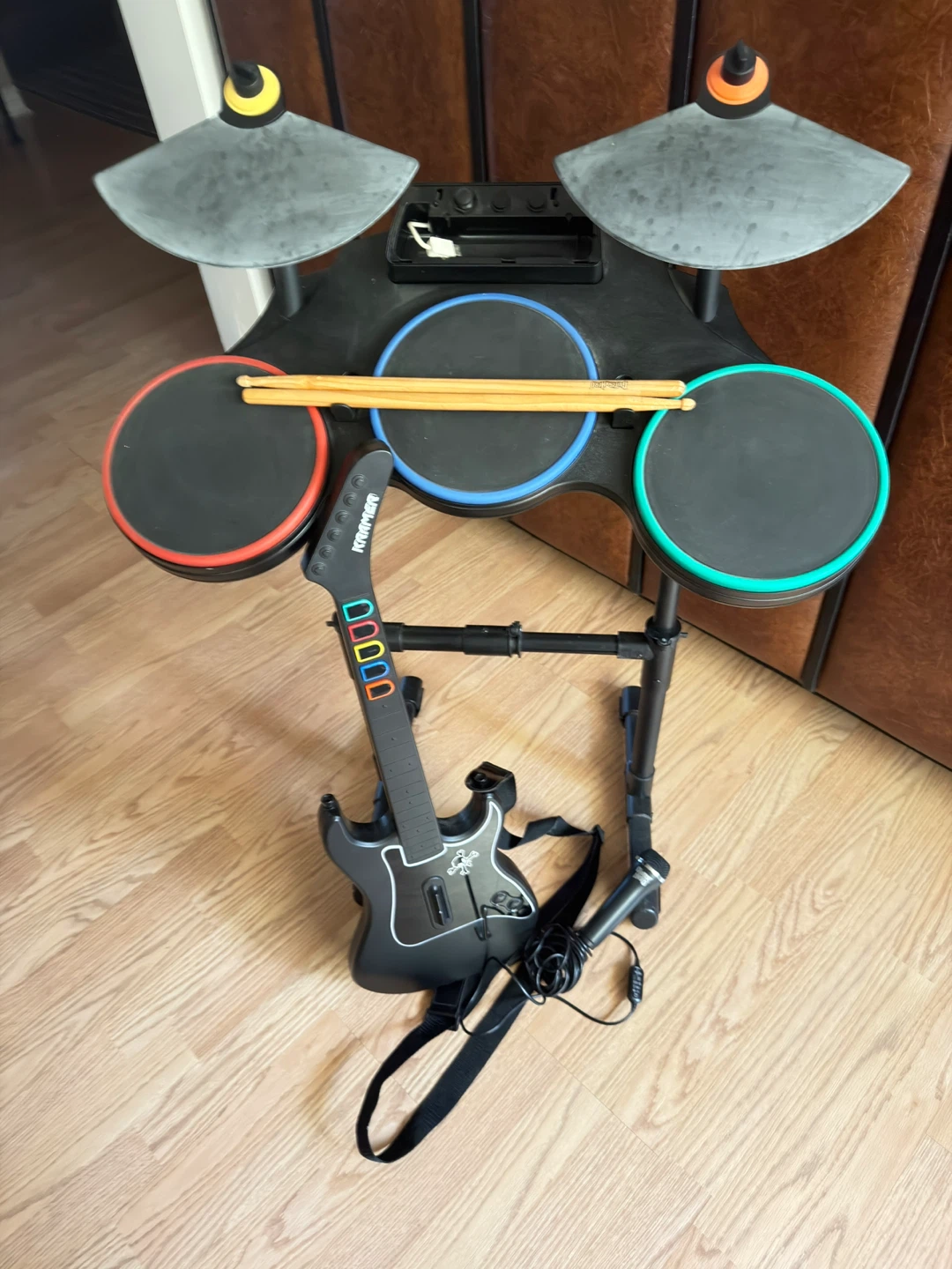 Rock Band Drum Set, Guitar, and Microphone Bundle - photo 4