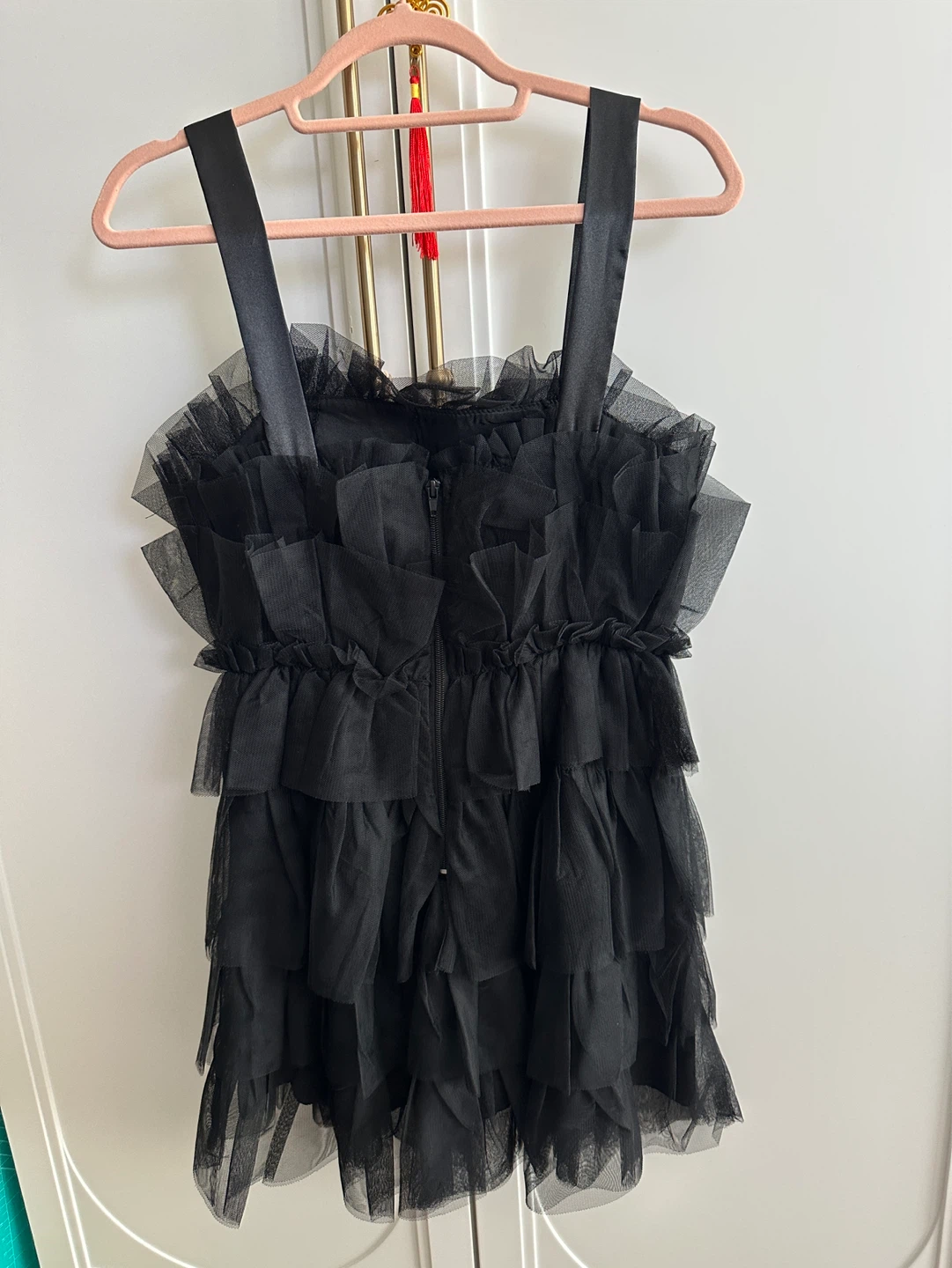 Urban Heritage - Black Tulle Tiered Mini Dress - photo 2