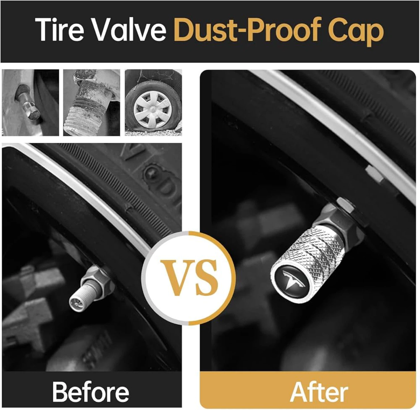 Tesla Tire Valve Caps (Set of 4) - photo 5