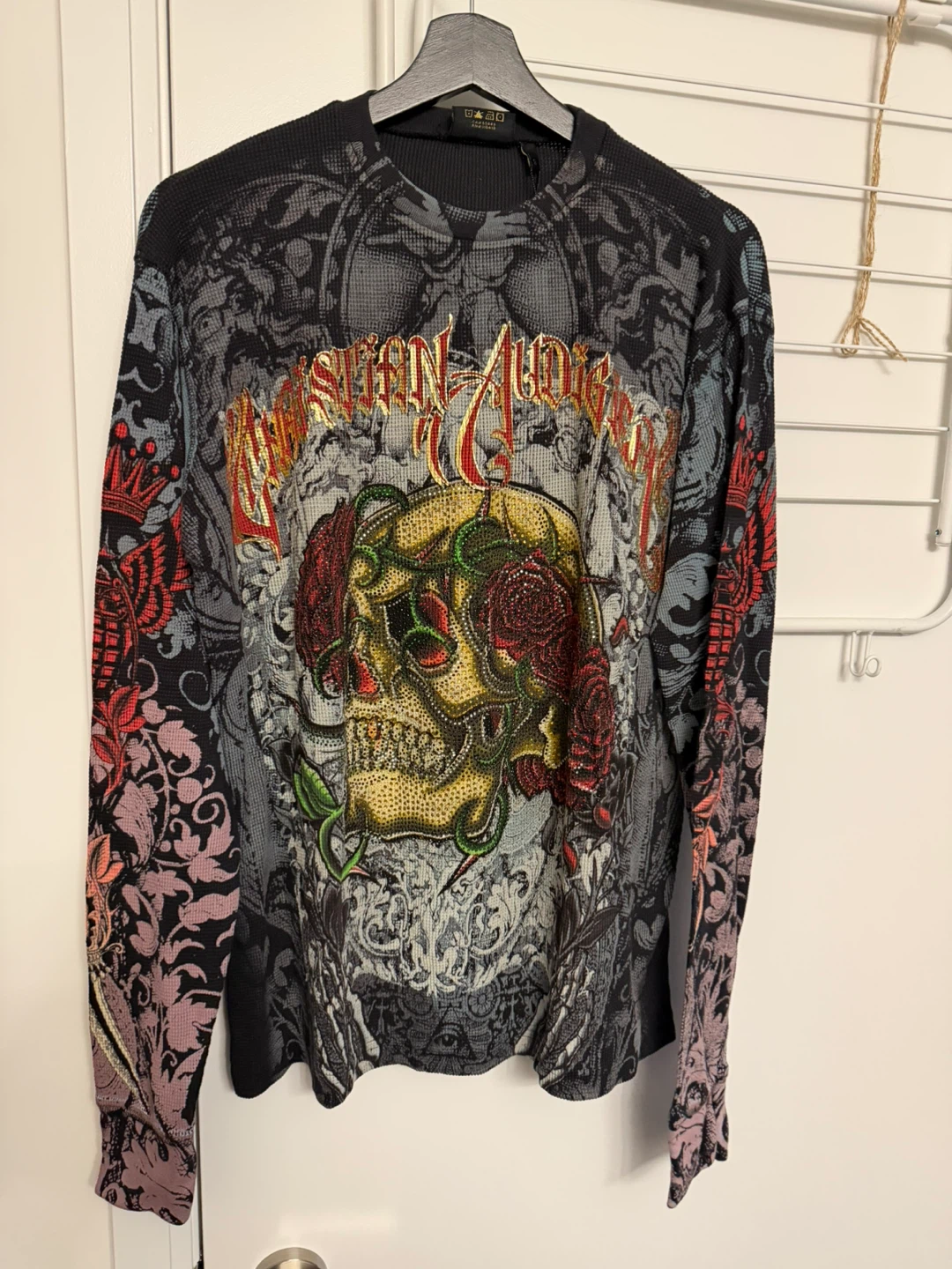Christian Audigier Long Sleeve Shirt - Small
