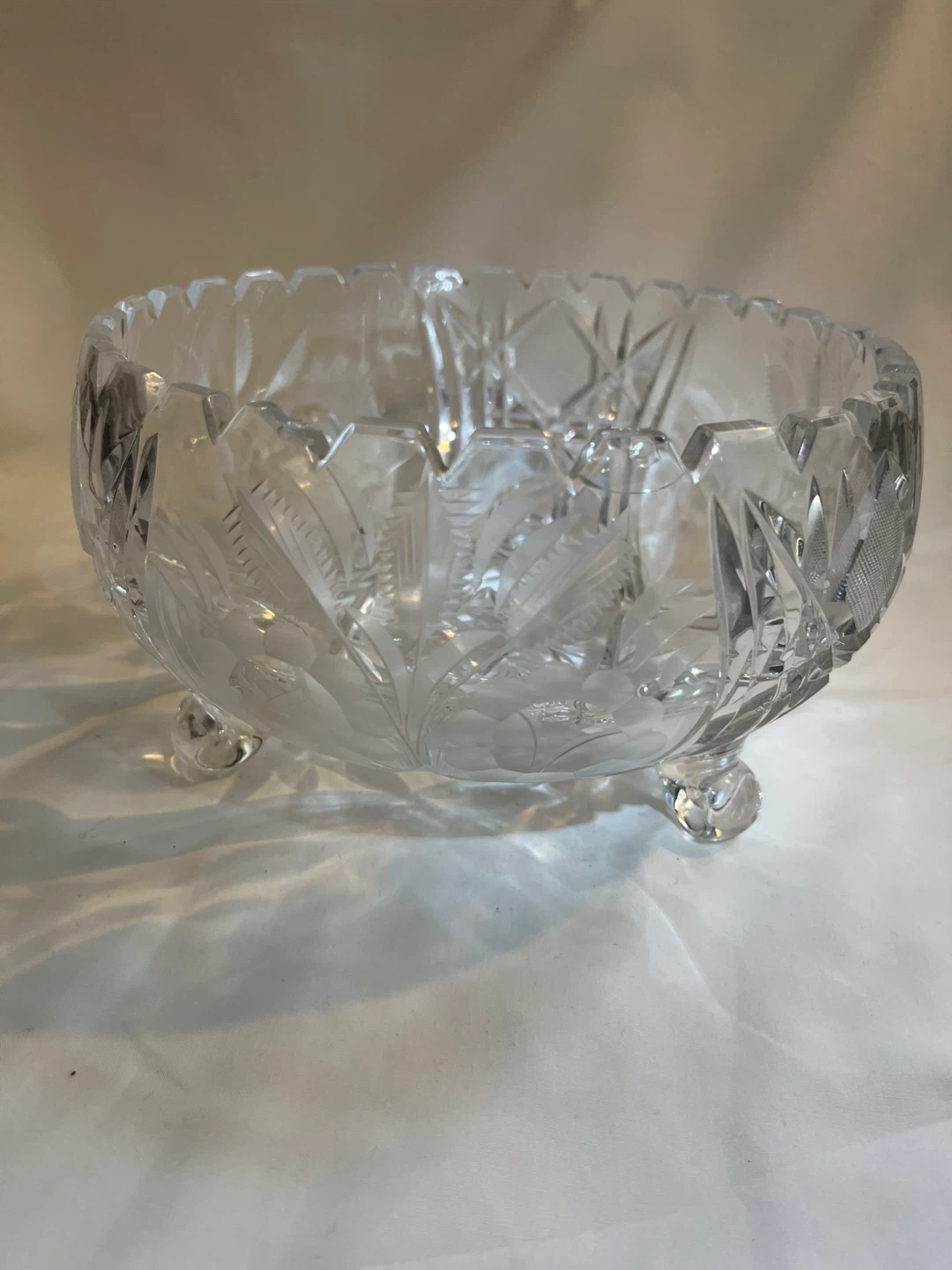 Crystal Glass Footed Bowl
