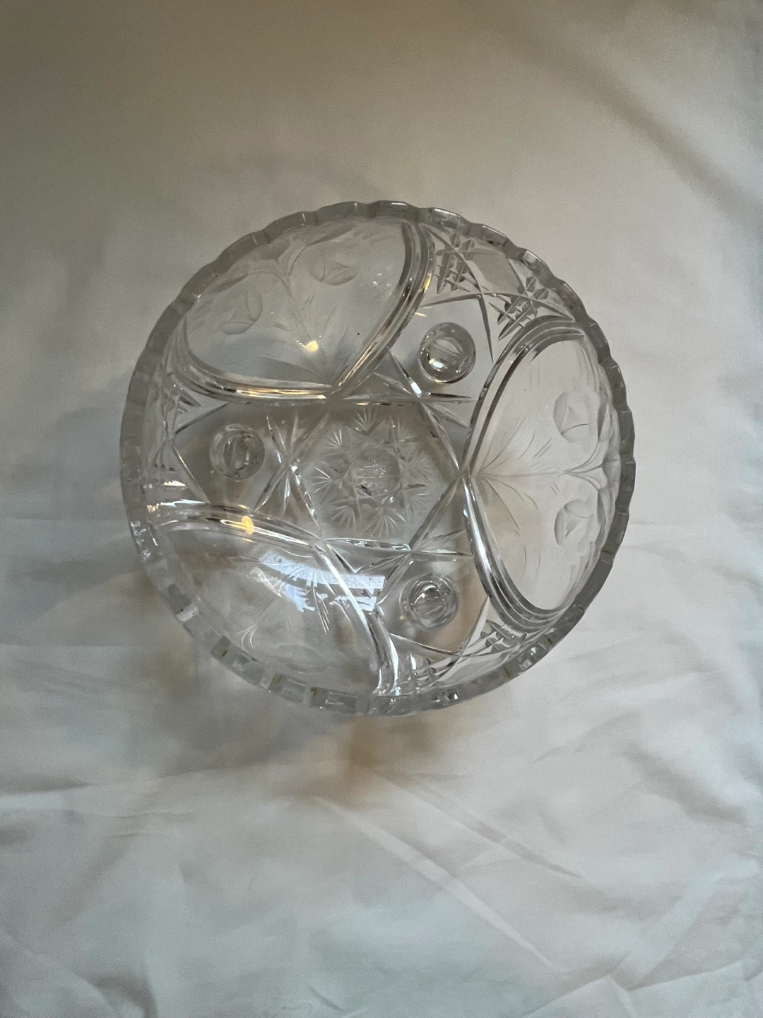 Crystal Glass Footed Bowl - photo 3