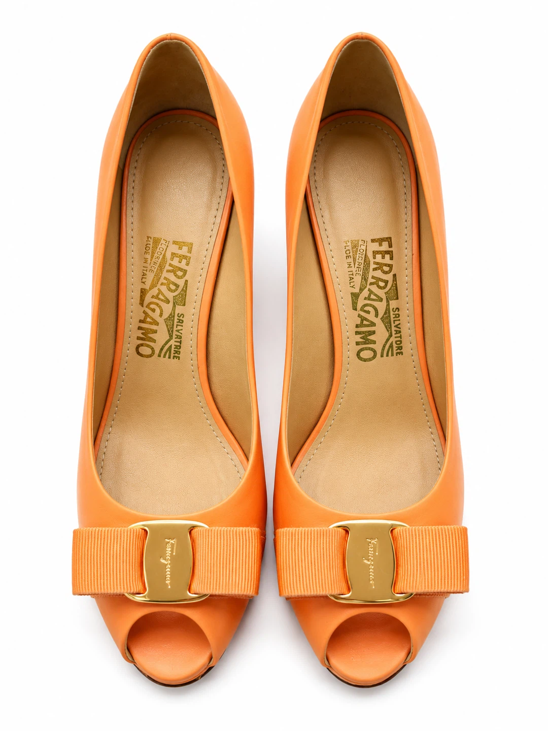 Salvatore Ferragamo Peep Toe Bow Heels - photo 3