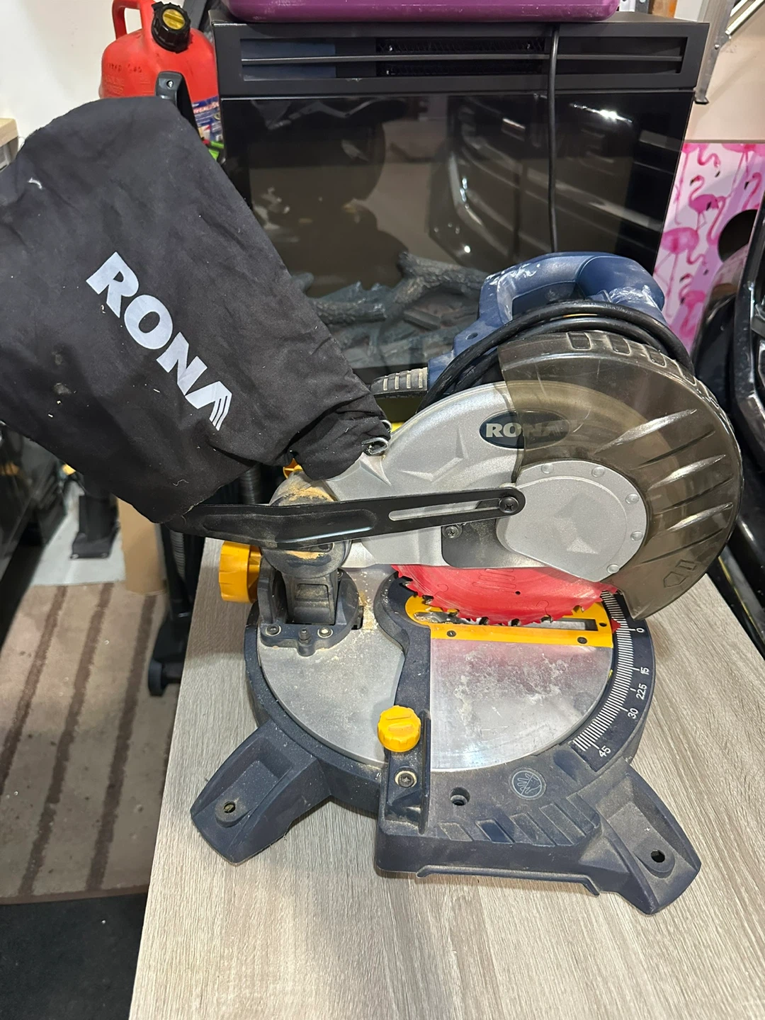 Used RONA Miter Saw with Dust Bag