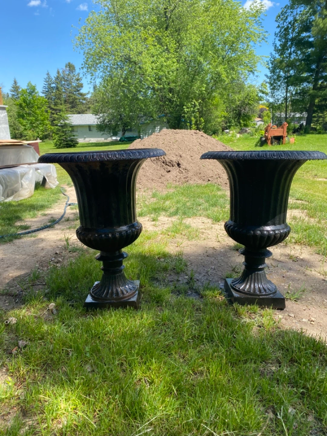 Cast iron planters