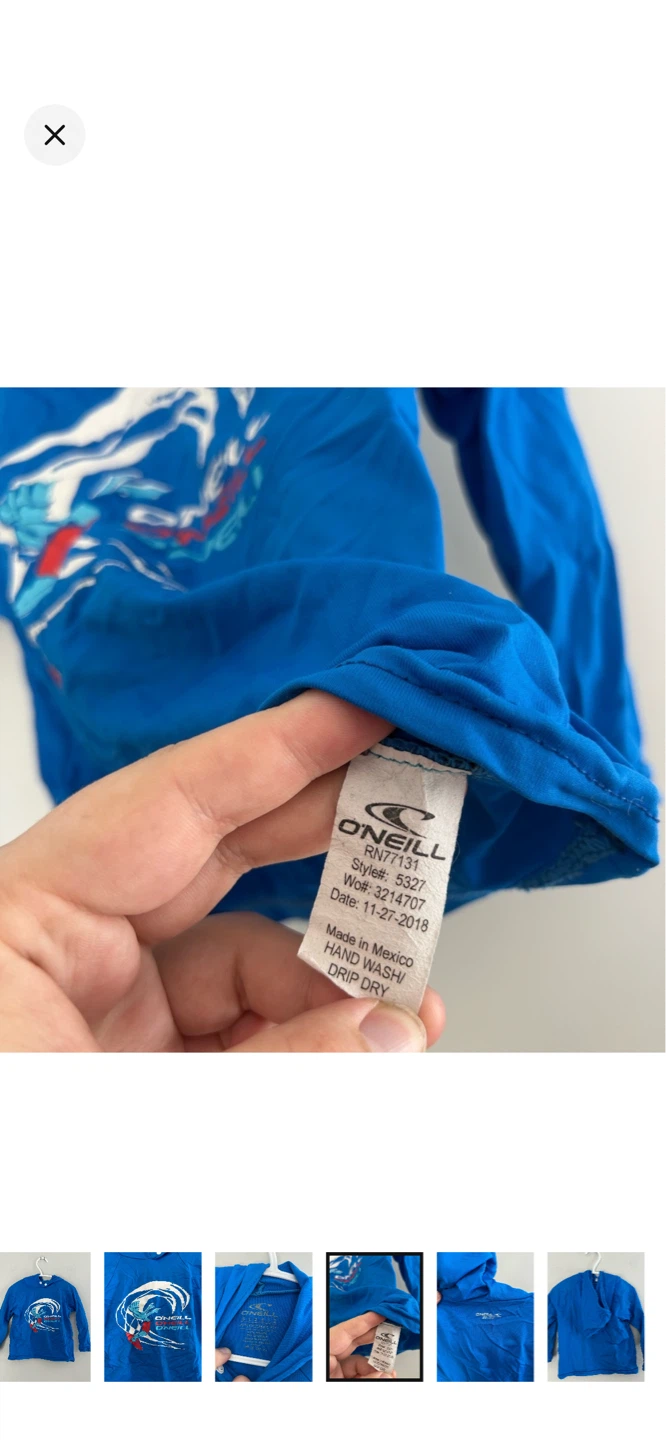O'Neill Blue Rash Guard Swim Shirt with Hood - photo 4