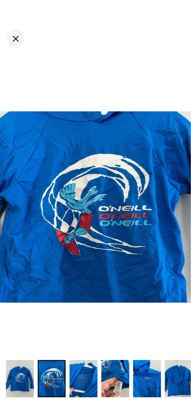 O'Neill Blue Rash Guard Swim Shirt with Hood - photo 2