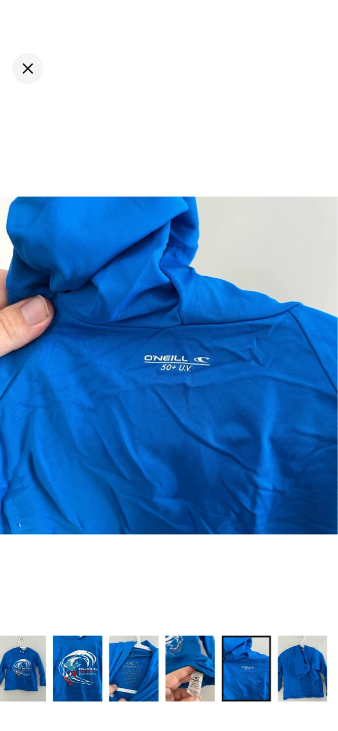 O'Neill Blue Rash Guard Swim Shirt with Hood - photo 5
