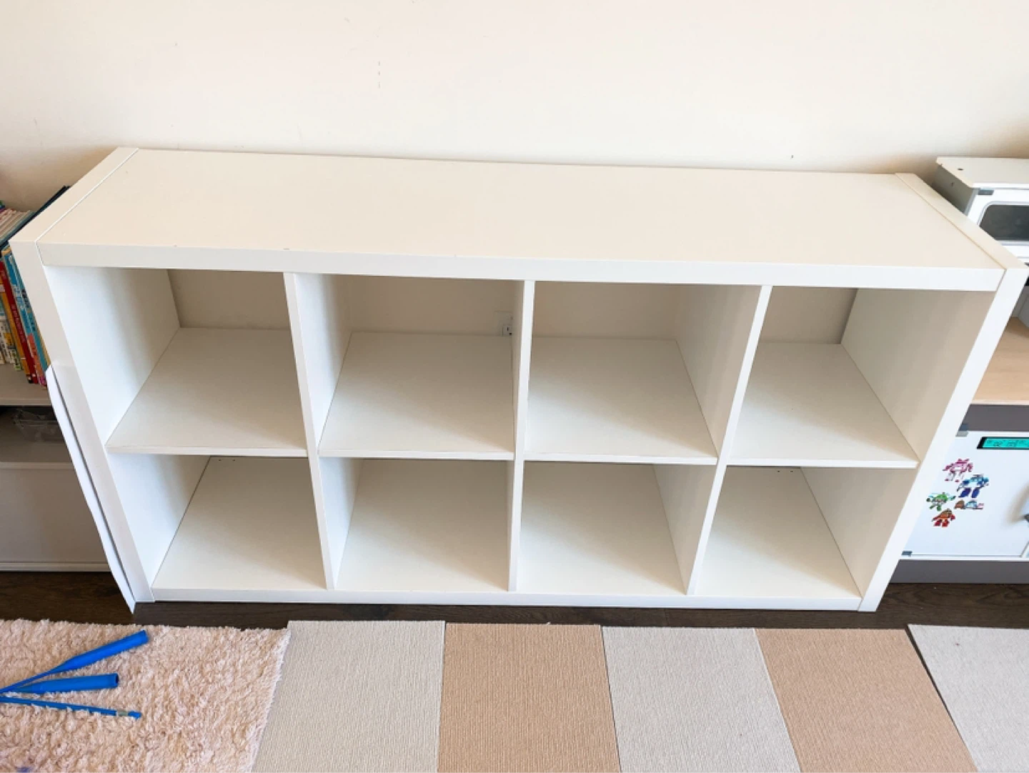 Ikea White 8-Cube Storage Shelf