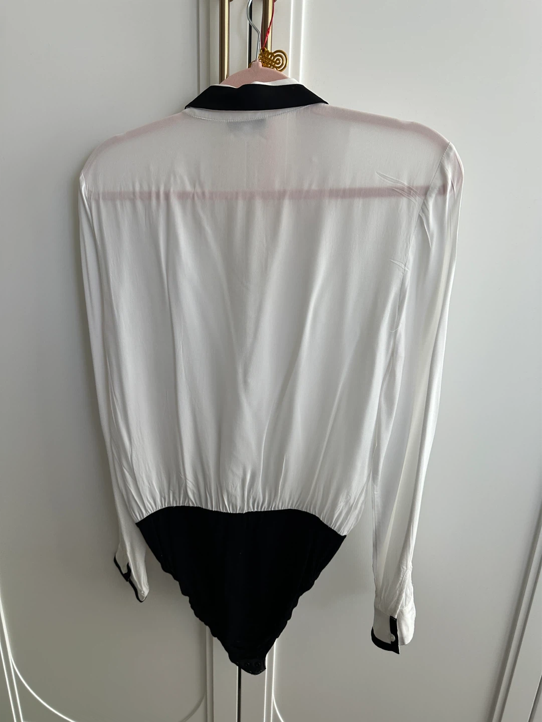 REISS White and Black Long Sleeve Bodysuit - photo 3