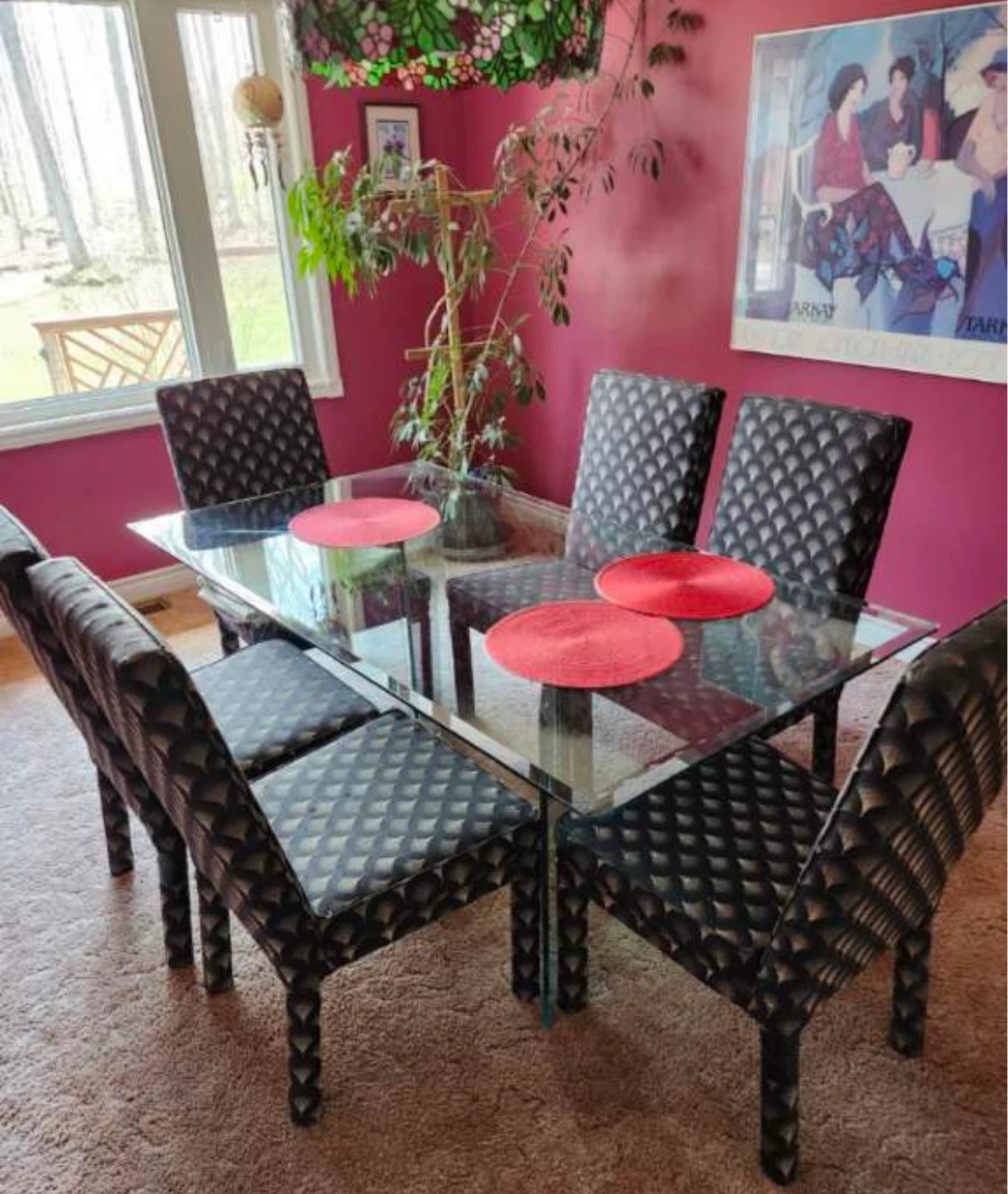 Glass Dining Table with 6 Chairs - photo 4