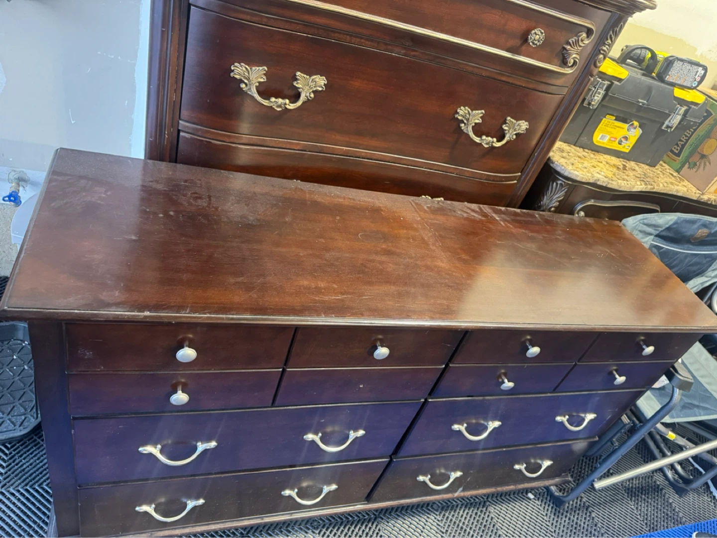 Dark Wood Dresser with 8 Drawers - photo 3