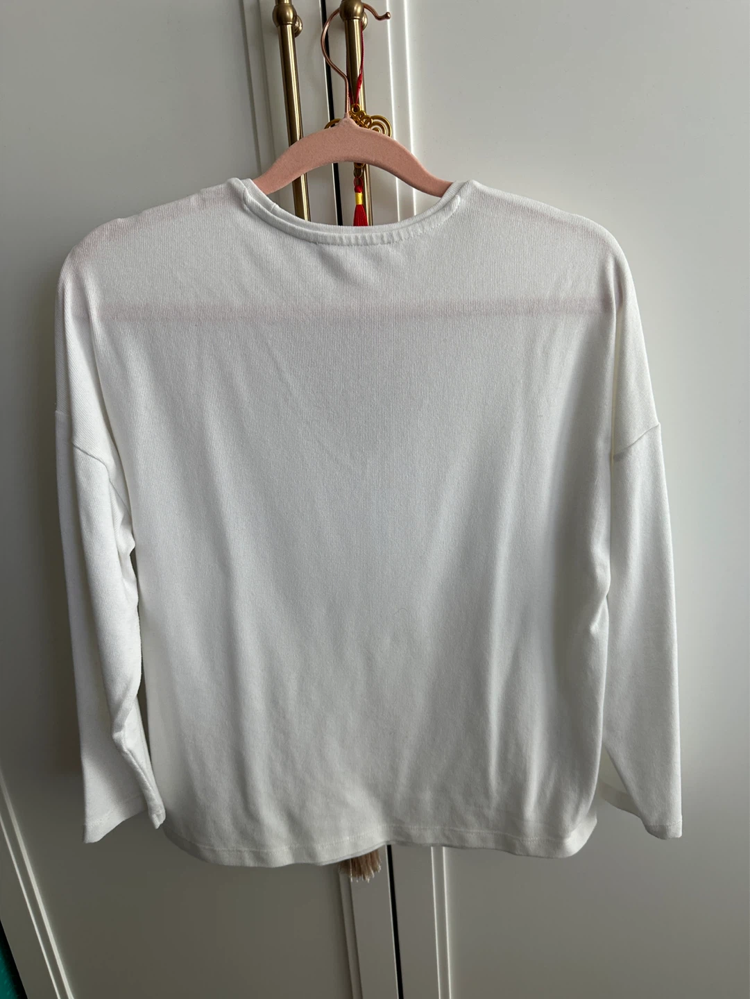 MNG White V-Neck Long Sleeve Top - photo 2