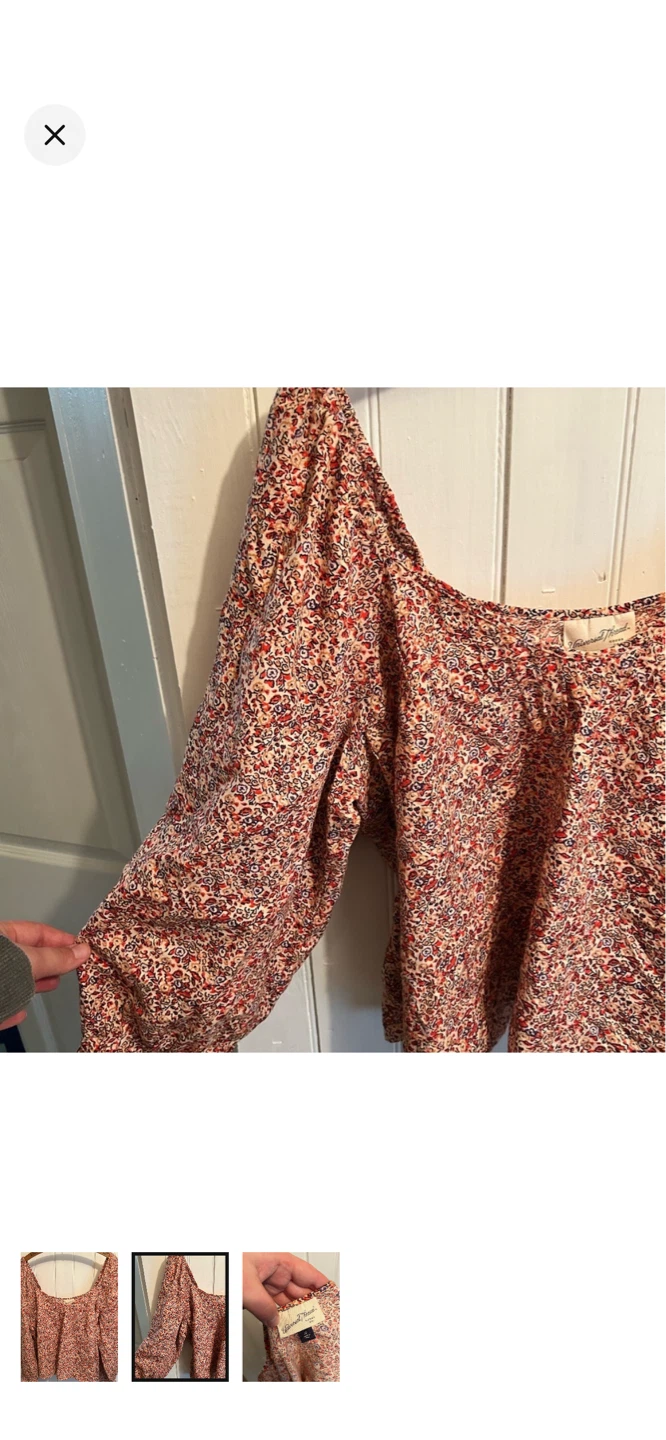 Universal Thread Floral Print Puff Sleeve Top - XL - photo 2