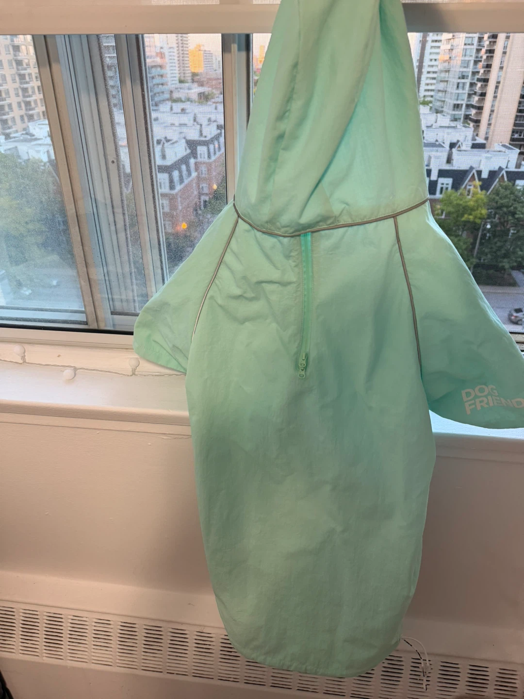 Dog Friendly Co. Mint Green Dog Raincoat Size L