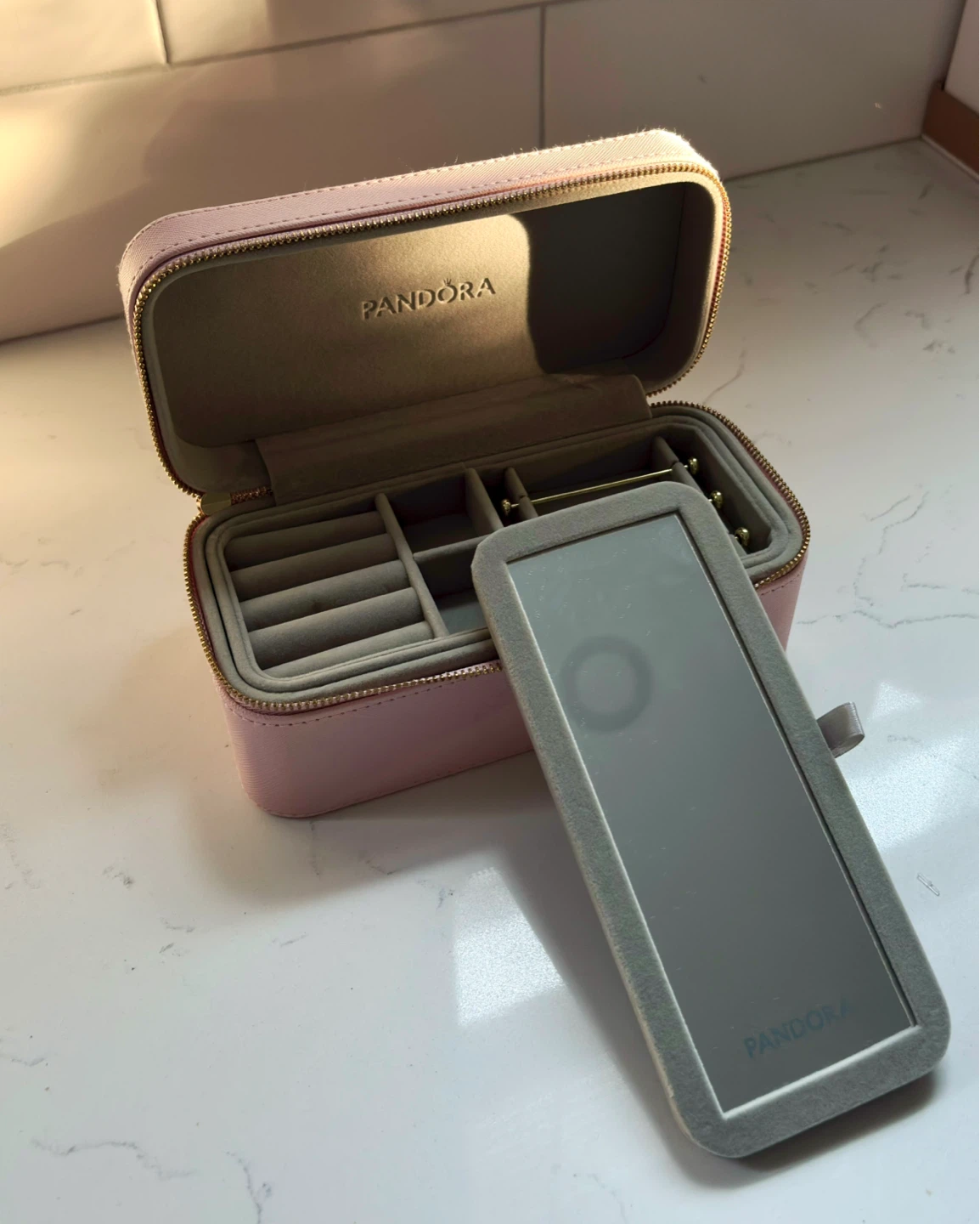 Pandora Pink Jewelry Travel Case with Mirror - photo 2