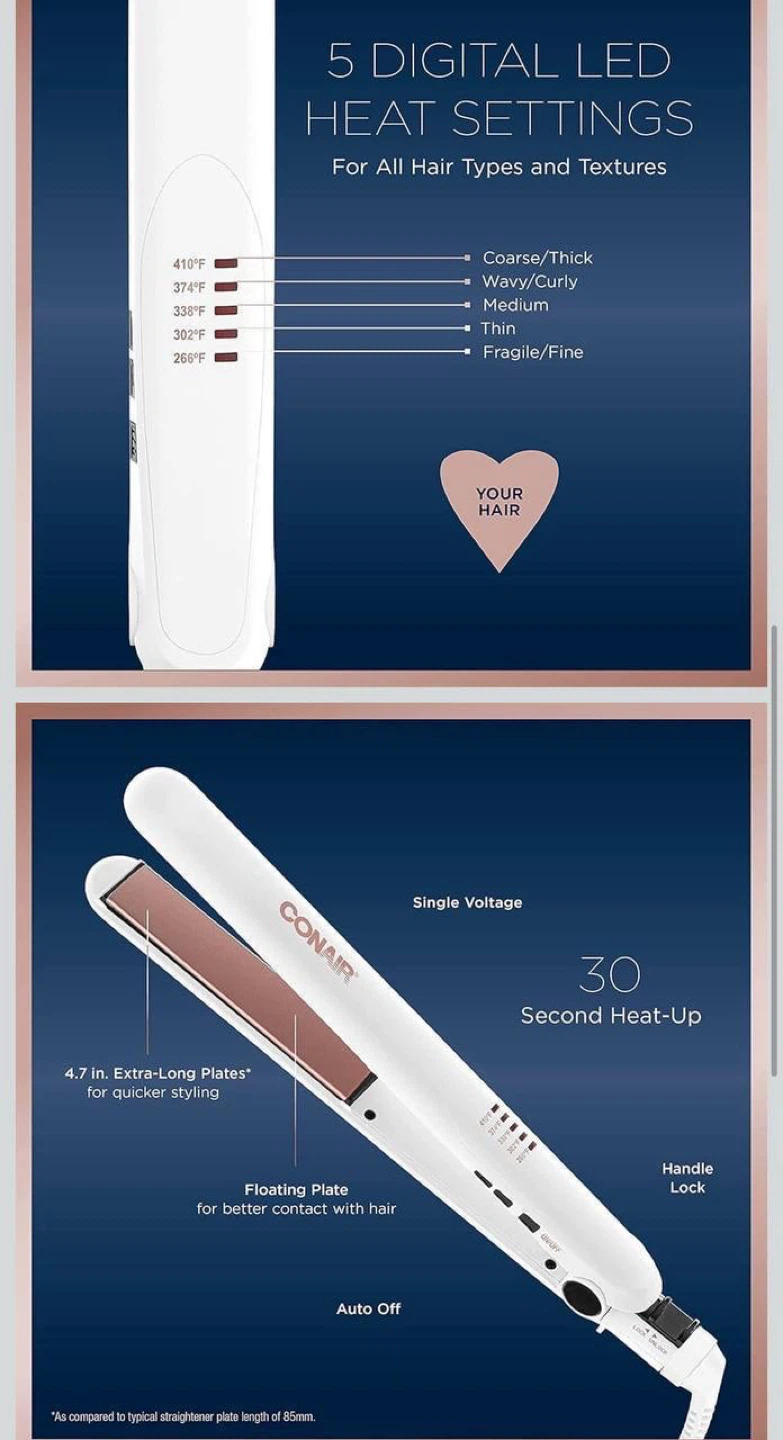 Hair Styling Tool Set — Curling Iron, Straightener & Heat Mat - photo 5