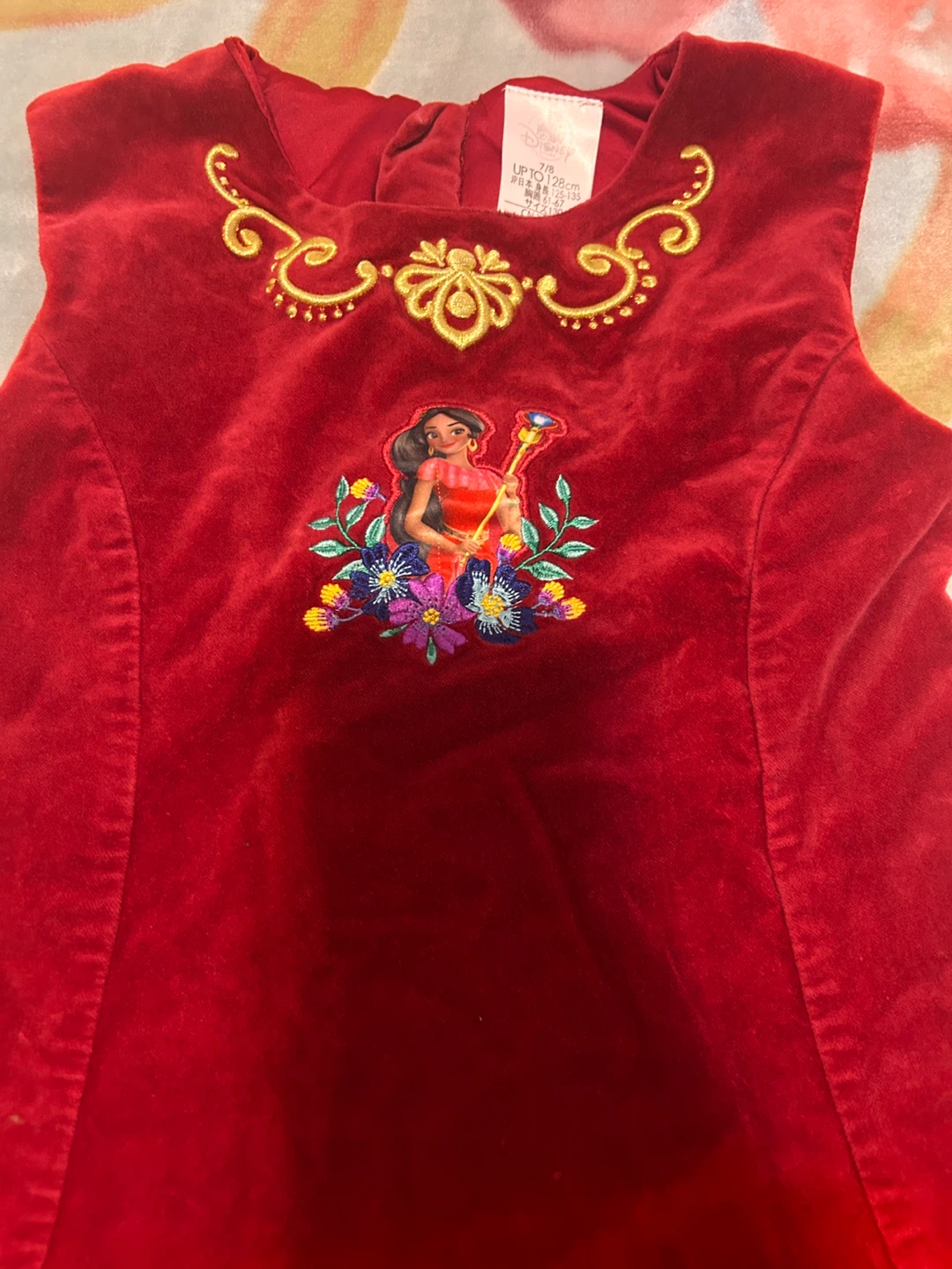Disney Store Red Velour Elena of Avalor Dress Size 7/8 - photo 2