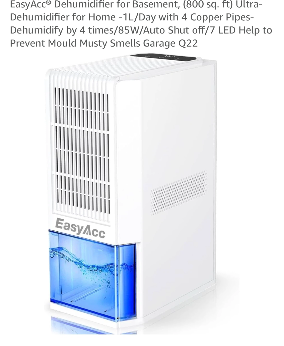 EasyAcc® Dehumidifier for Basement Q22