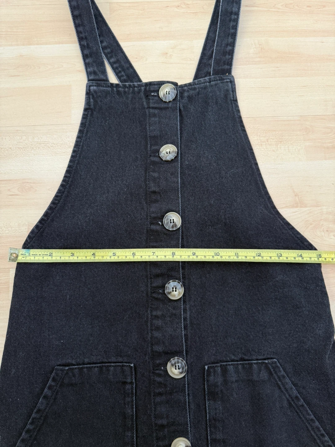 Topshop black denim jean overall dress🏆 - photo 2