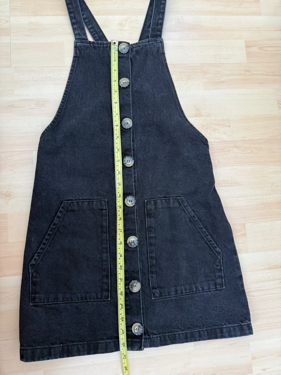 Topshop black denim jean overall dress🏆 - photo 3