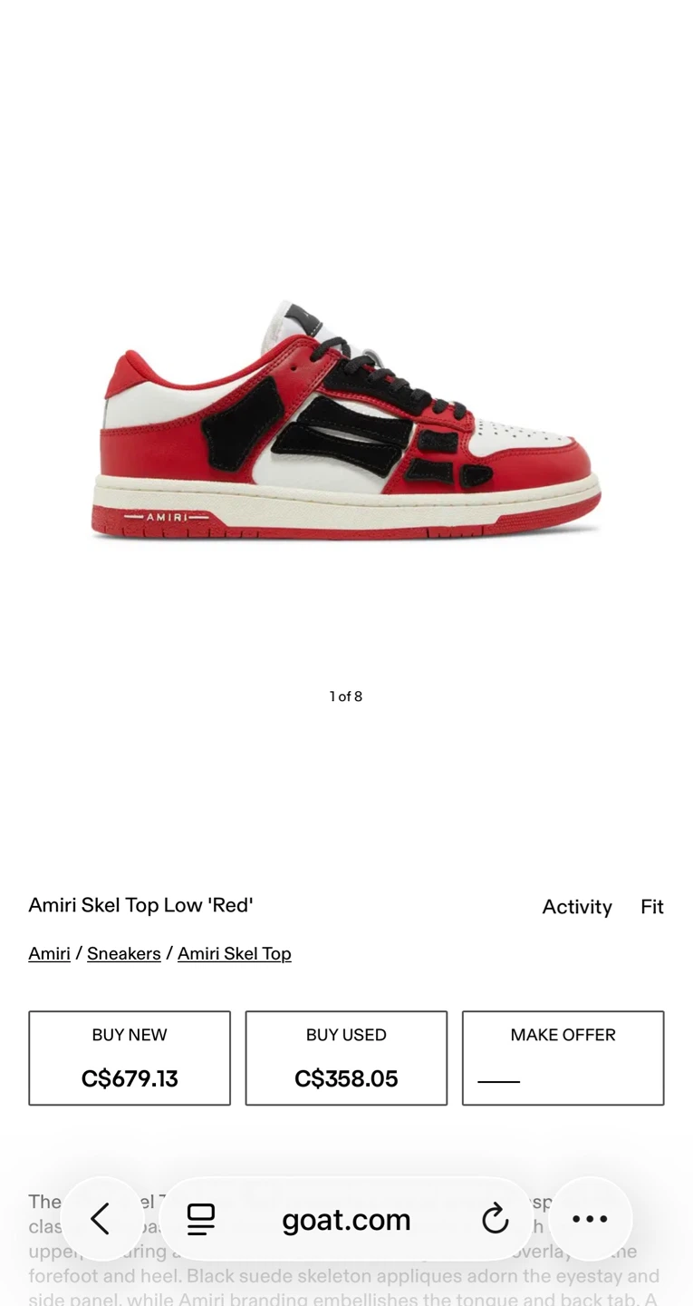 Amiri Skel Top Low Red Sneakers - photo 3