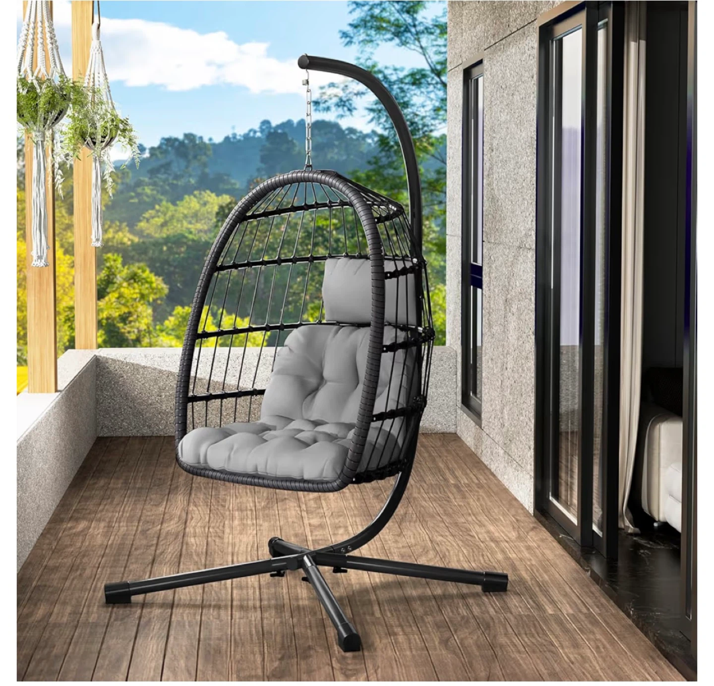 Hanging Egg Chair with Stand
