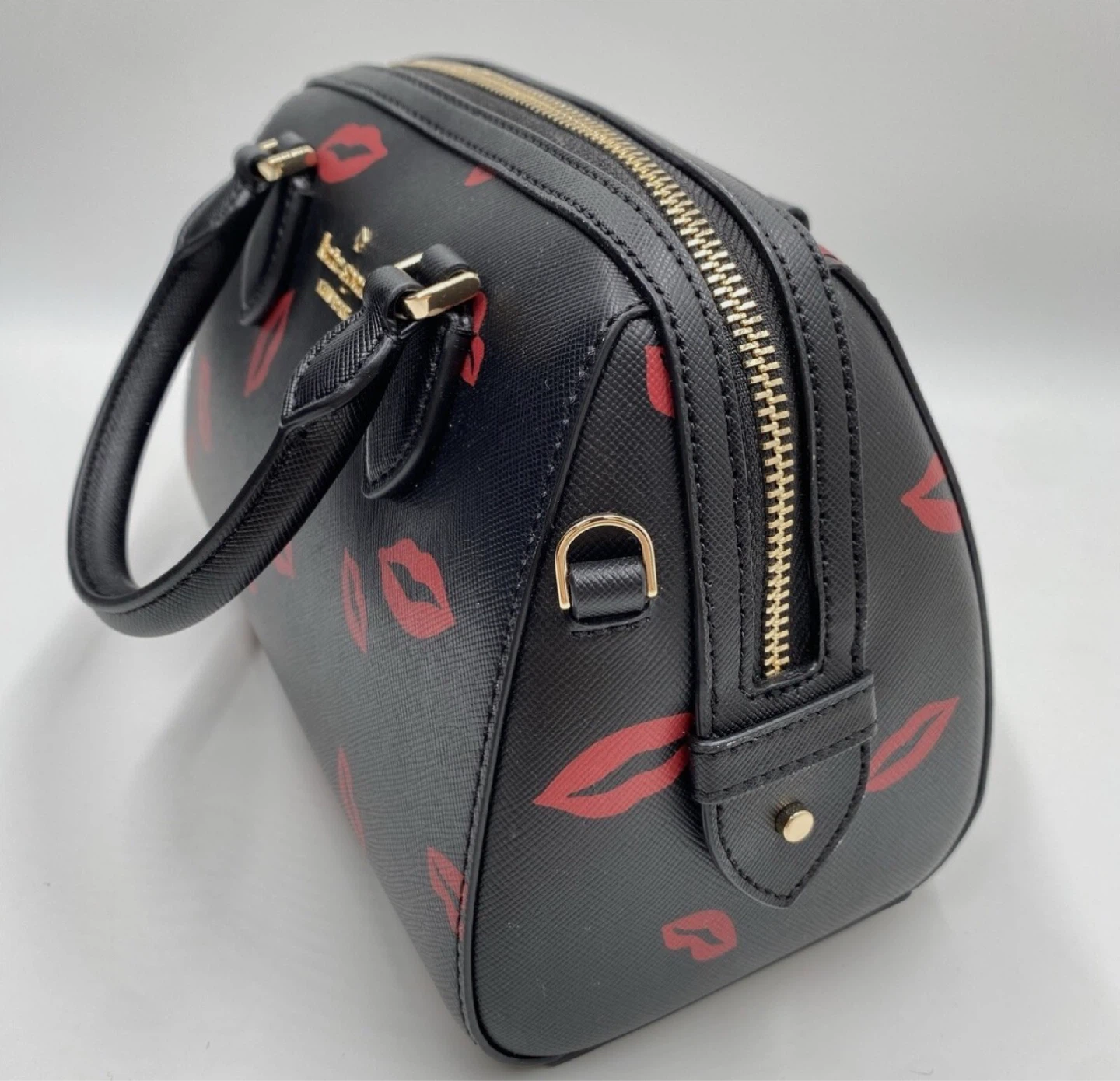 Kate Spade Black Madison Lip Toss Duffle Crossbody - photo 2