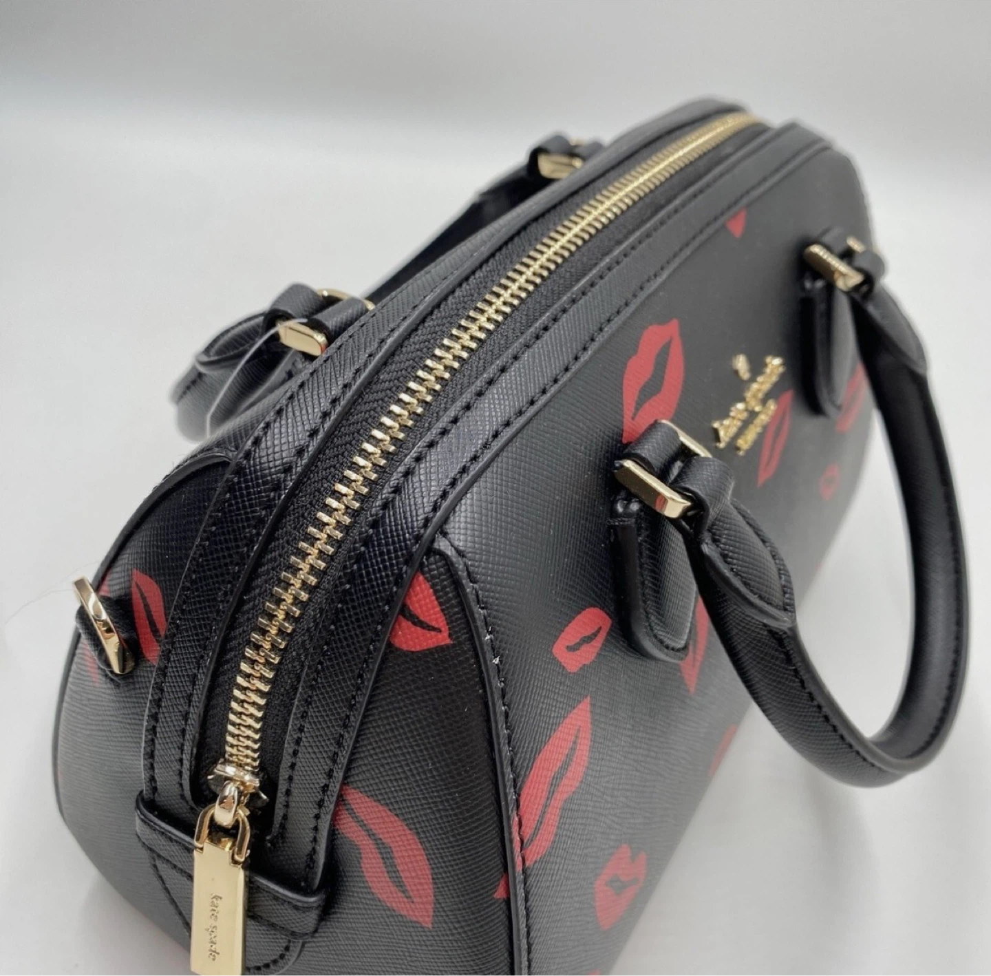 Kate Spade Black Madison Lip Toss Duffle Crossbody - photo 5