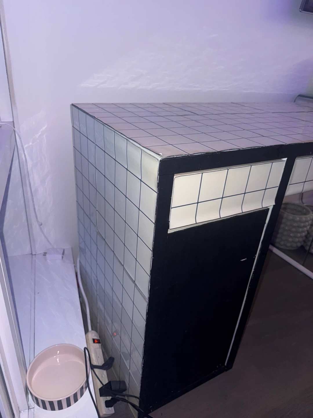 Tiled ikea Desk with Storage - photo 4