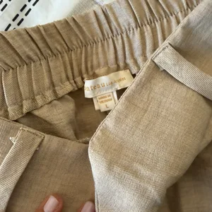 Monteau Beige Wide-Leg Pants Size L