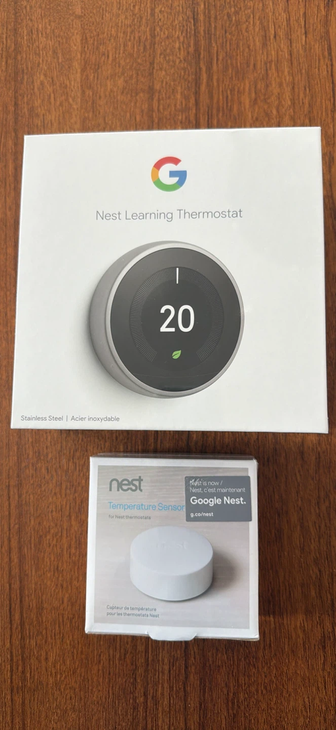 Nest Smart Thermostat & Temperature Sensor - BNIB