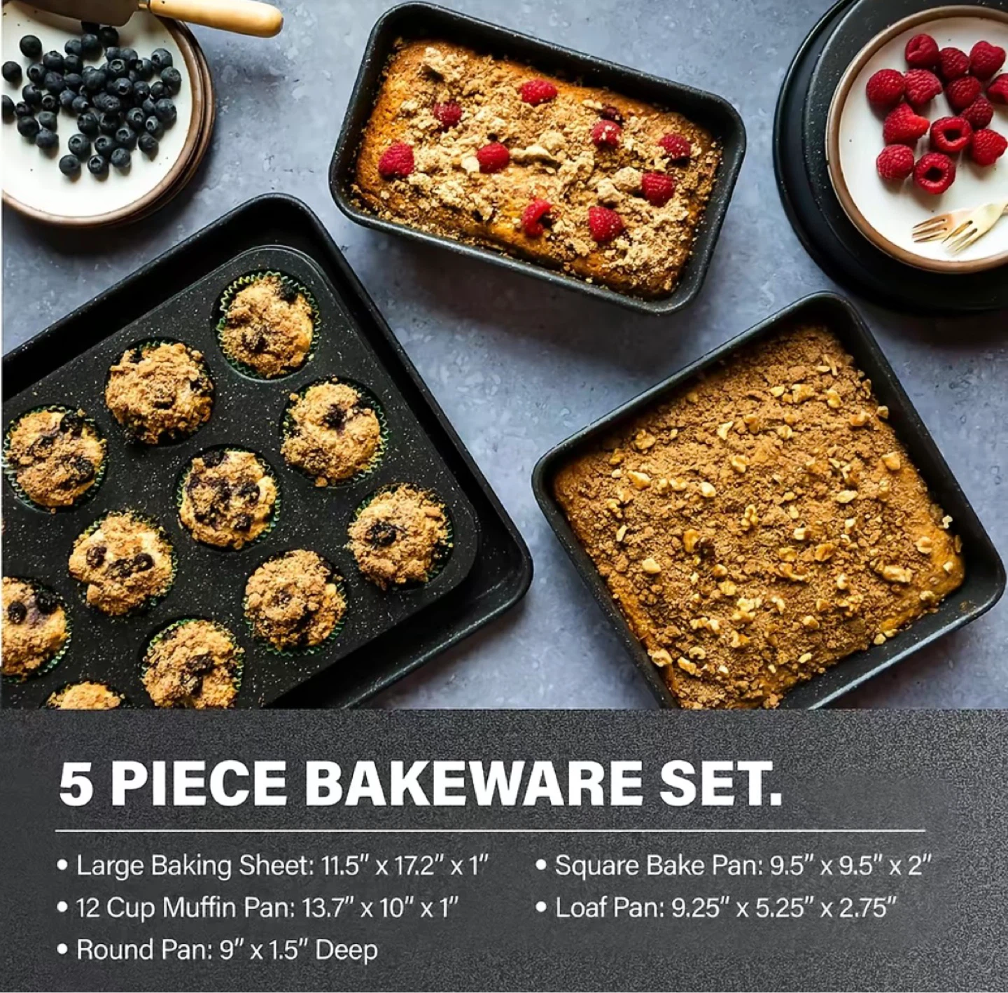 Granitestone 20 piece non stick cookware set - photo 4