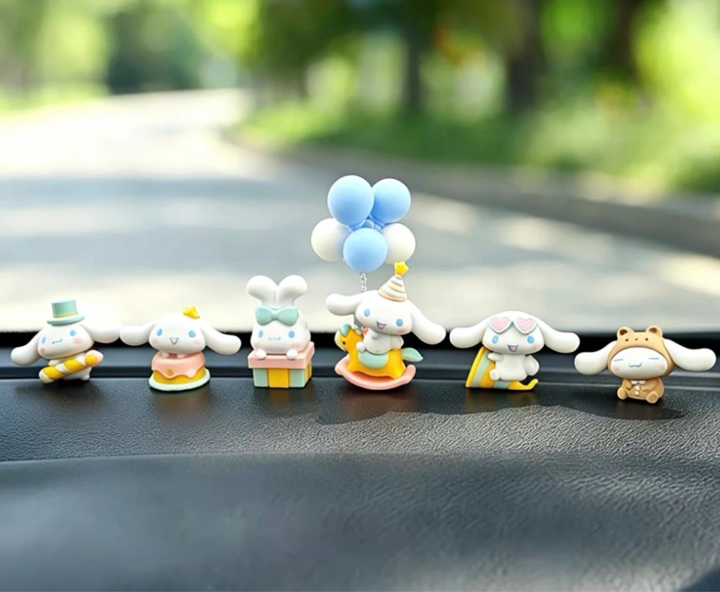 All 7 pcs Cinnamoroll Car Dashboard Ornaments