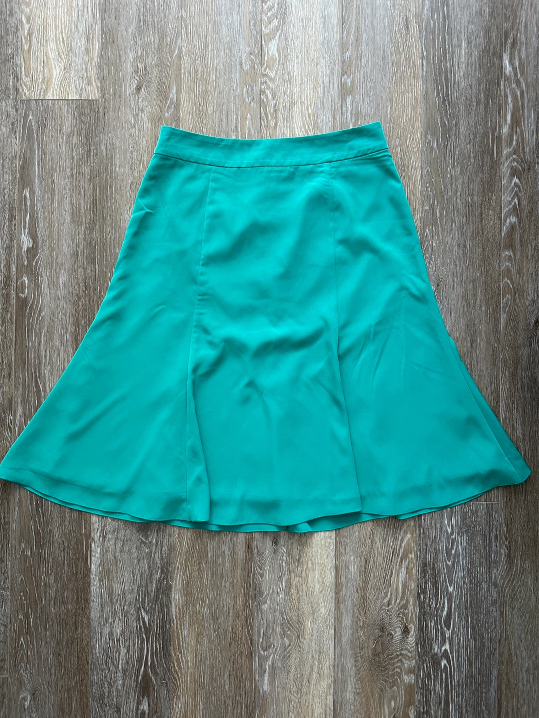 Banana Republic Teal A-line Midi Skirt with Zipper