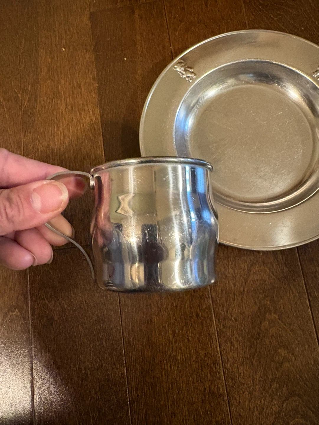 Oneida 18/8 Stainless Steel Baby Cup and Plate Set - photo 2