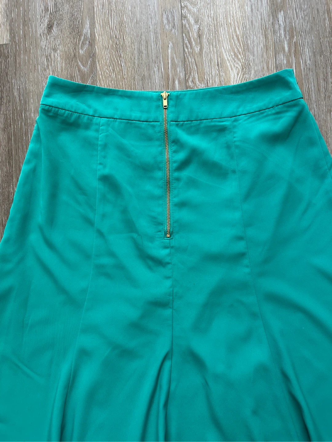 Banana Republic Teal A-line Midi Skirt with Zipper - photo 5
