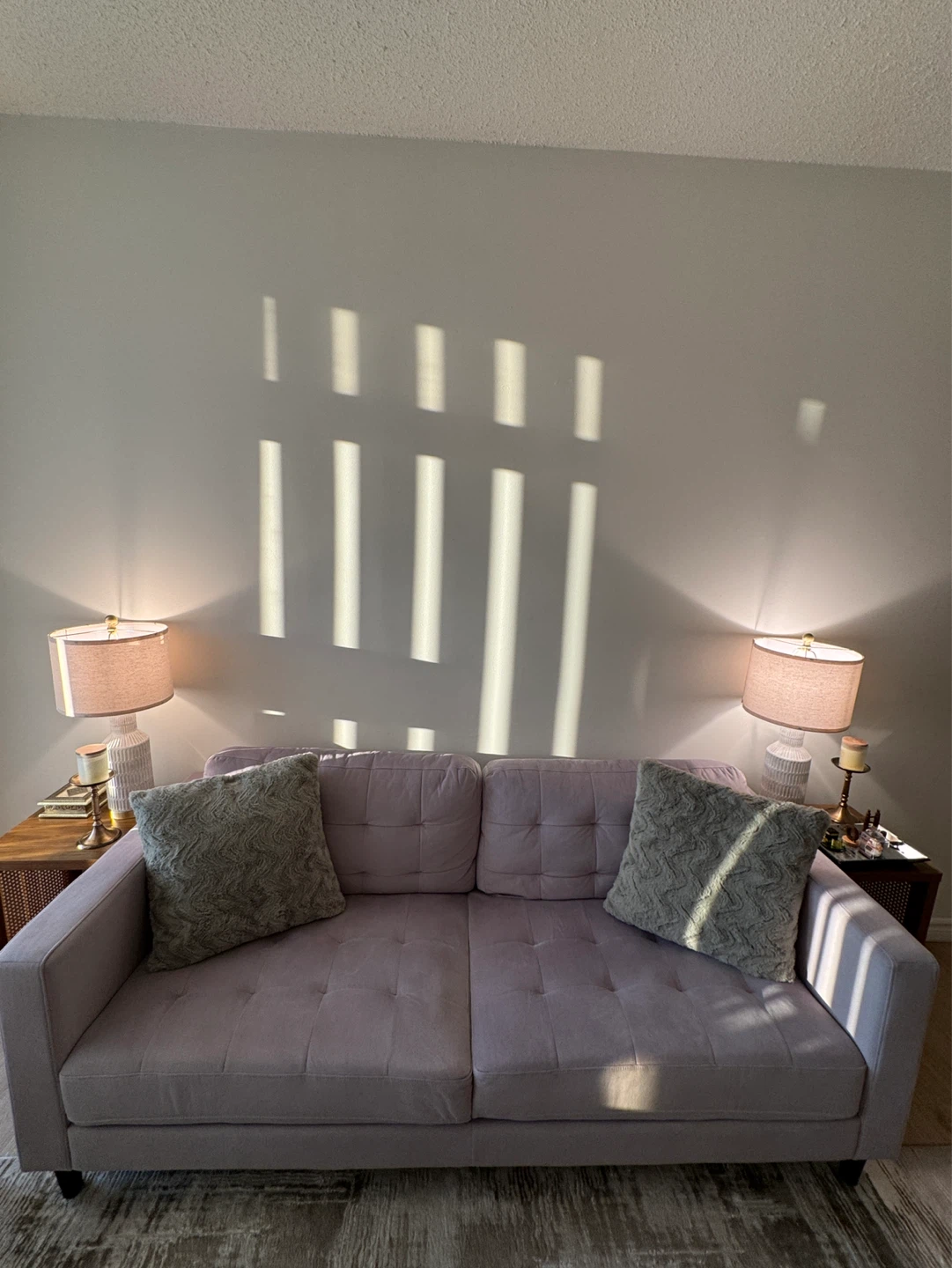 Blush Grey Sofa For sale