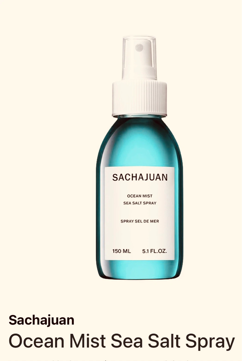 Sachajuan Ocean Mist Sea Salt Spray 150ml