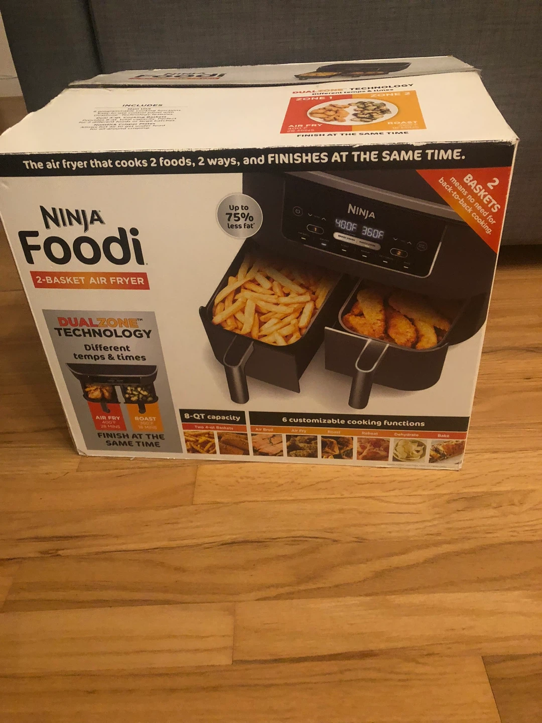 Ninja Foodi 2-Basket Air Fryer 6 in 1